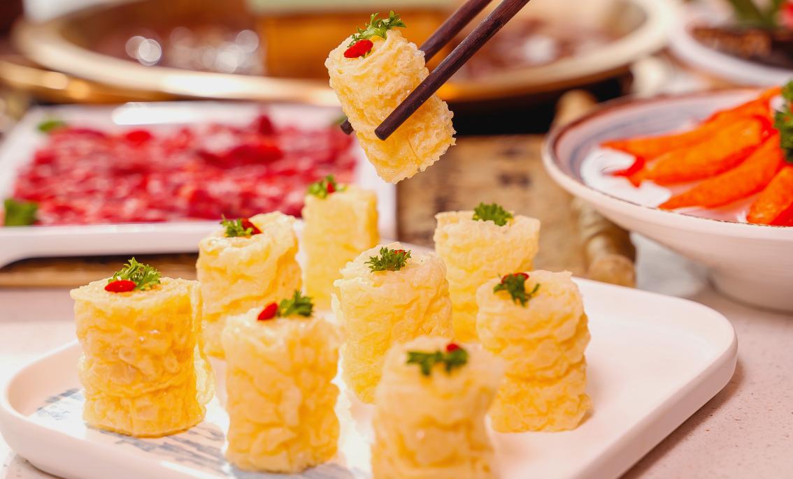 正宗重慶火鍋店，必備的五道素菜品，第一道就是必備！